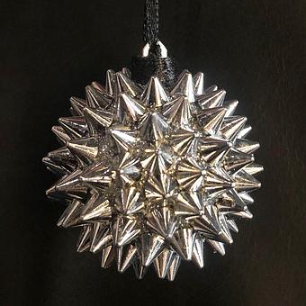 Spiked Ball Silver 6 cm
