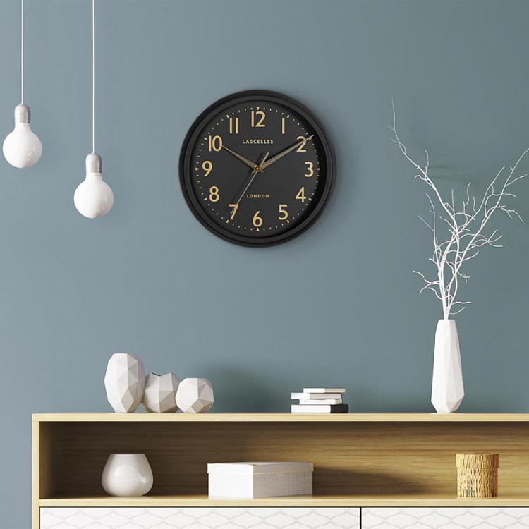 Чёрные настенные часы в стиле ретро с секундной стрелкой Sweep Seconds Hand Retro Wall Clock Black