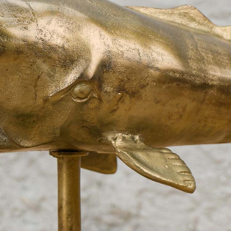 Золотая статуэтка Кит Decorative Object Whale Gold