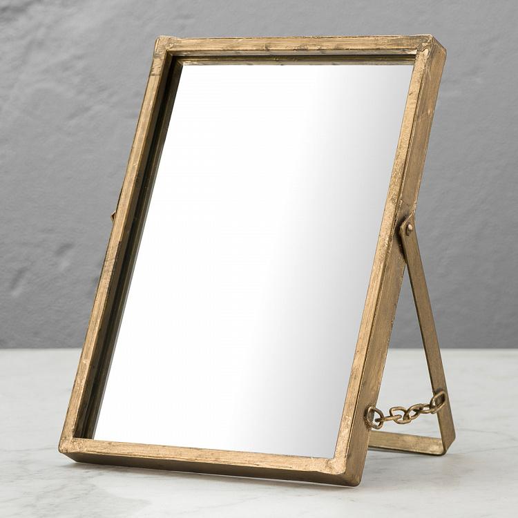 Aged Metal Rectangular Mirror