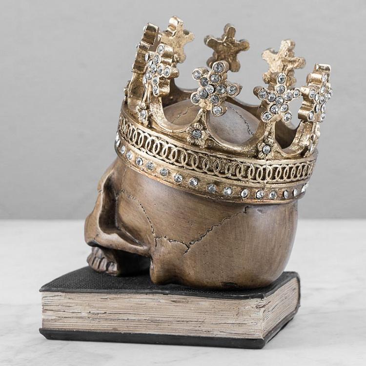 Статуэтка Коронованный череп на книге Skull In Crown On Book