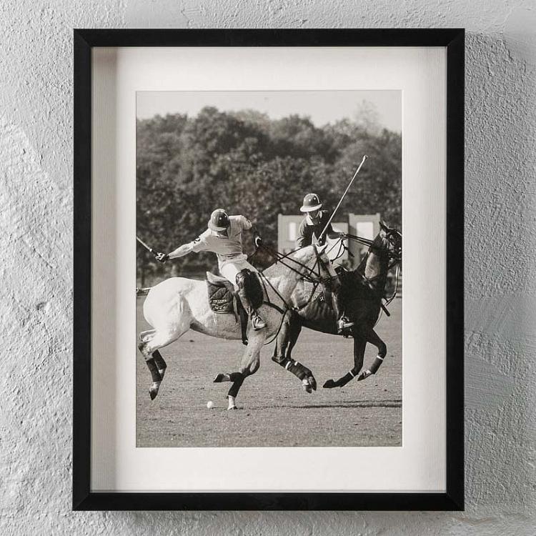 Фото-принт в чёрной раме Поло матч Polo Match In The Park, Black Box Frame