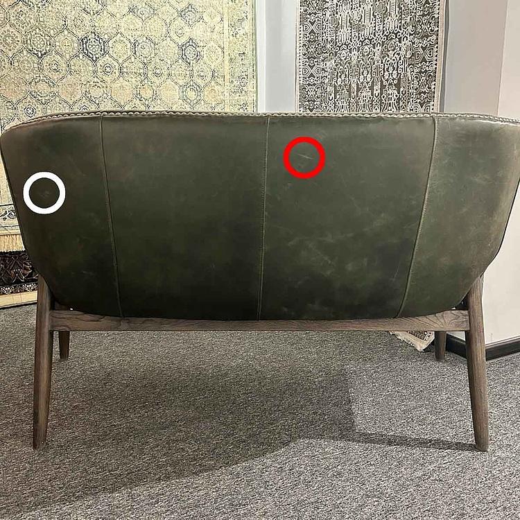 Двухместный диван Жюли, ножки цвета тёмный ясень дисконт Julie 2 Seater, Ash Brown discount