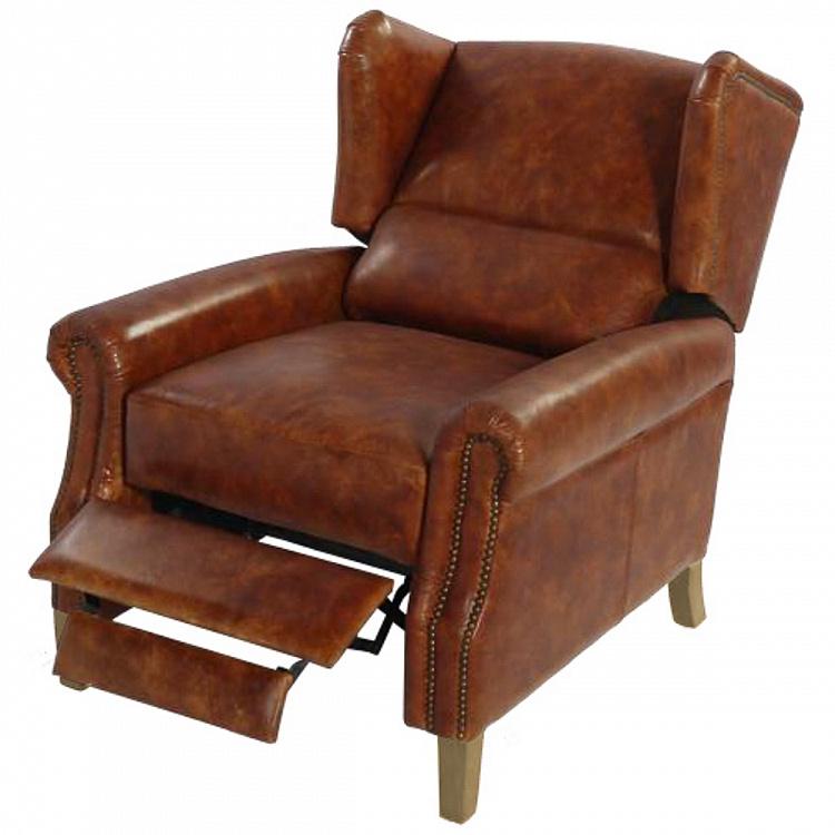 Zaragoza Recliner Armchair, Light Brown Wood D