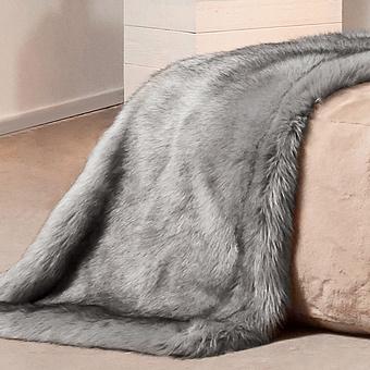 Плед Alaska Throw Large искусственный мех Big Bear Grey