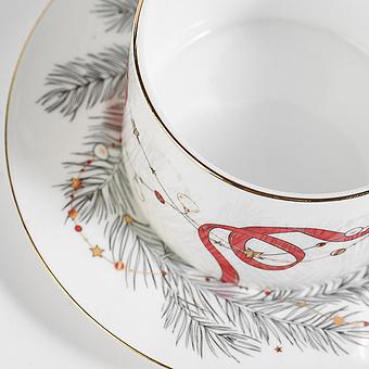 Чайная пара New Year Balls Tea Cup And Saucer