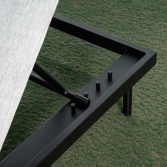 Садовый шезлонг-лежак Chic Lounger, Black акриловая ткань Lead Chine - ракурс 7