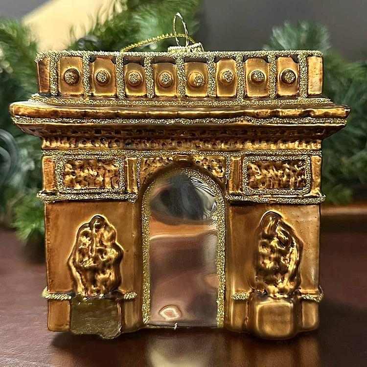 Ёлочная игрушка Триумфальная арка дисконт2 Glass Arch Of Triumph Brown 10 cm discount2