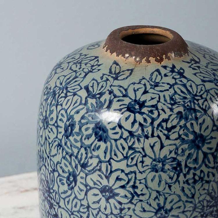 Цилиндрическая ваза с цветочным узором Flowery Vase Cylinder