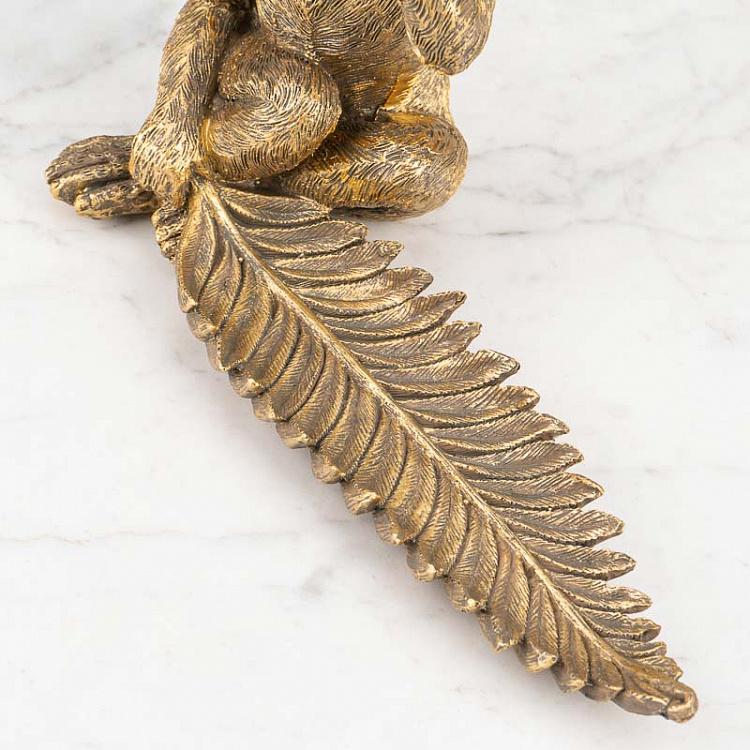 Подставка для мелочей Обезьяна с листом Golden Monkey With Leaf Trinket Tray