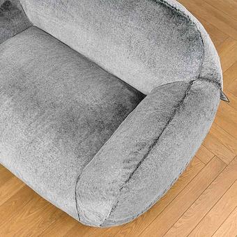Двухместный диван Snug 2 Seater искусственный мех Grizzly Grey - ракурс 5