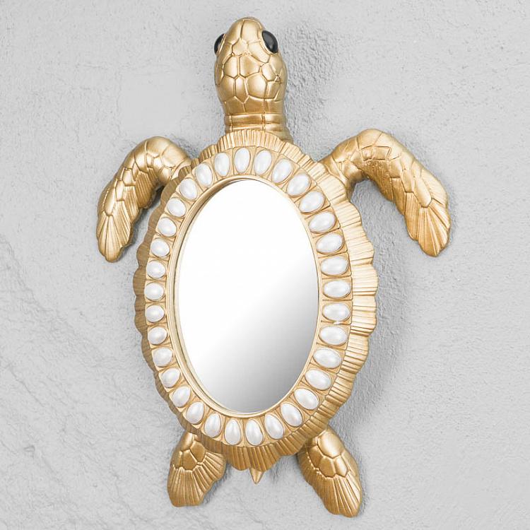 Настенное зеркало Черепаха Turtle Wall Mirror Gold