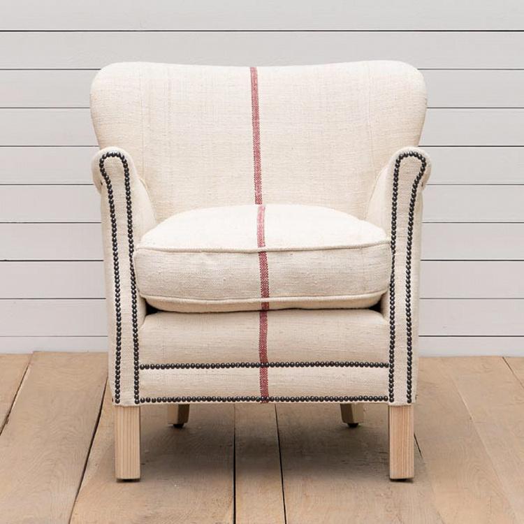 Кресло Тёрнер в обивке из винтажных хлопковых мешков Turner Armchair Old Flour Bags