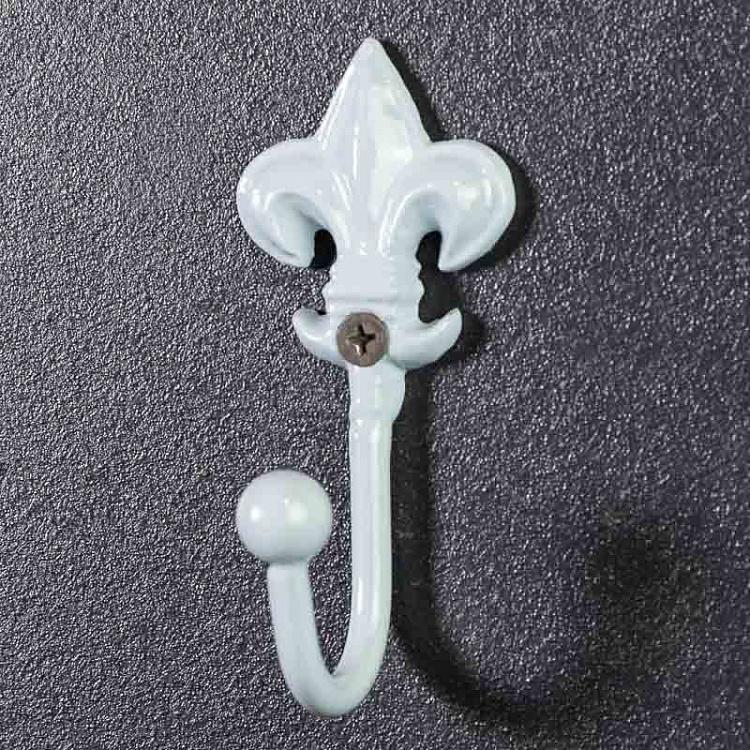 Железный крючок Королевская лилия цвета лаванды, XS Mini Hook Fleur De Lis, Iron Lavender