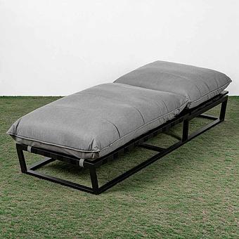 Садовый шезлонг-лежак Reef Lounger, Black акриловая ткань Flanelle - ракурс 6