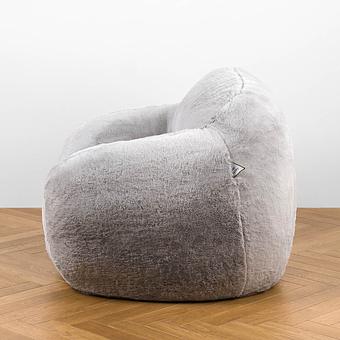 Кресло Snug Chair искусственный мех Big Bear Grey - ракурс 3