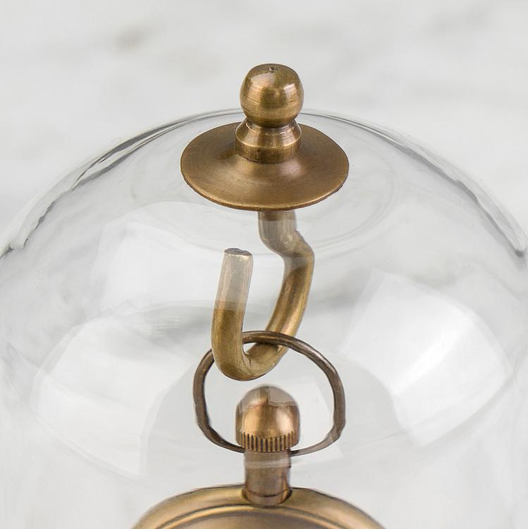 Настольные подвесные часы под куполом Glass Dome With Hanging Clock