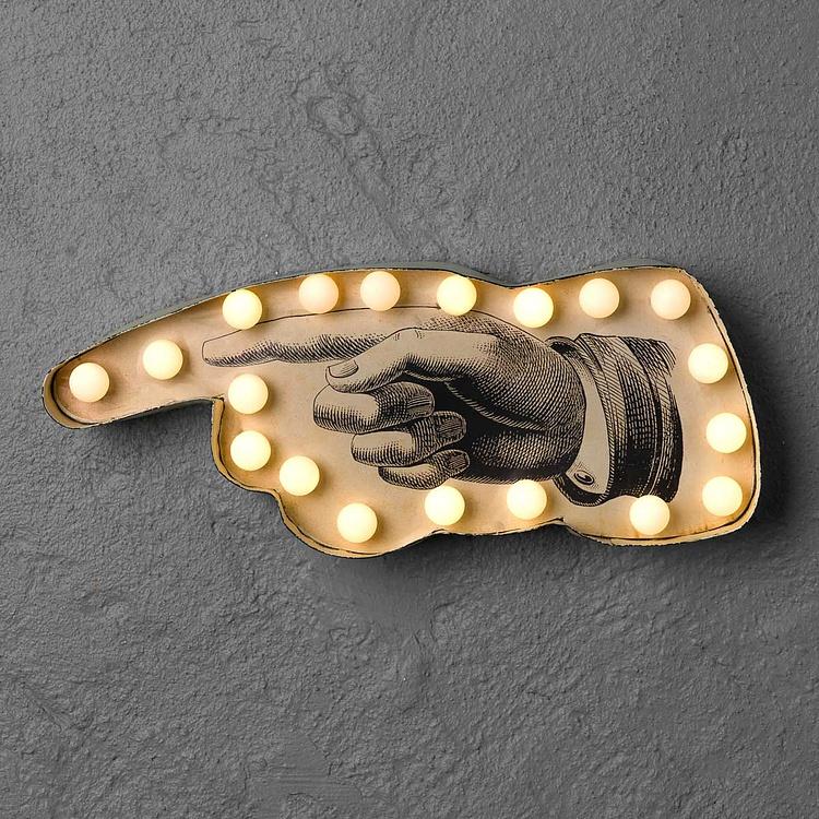 Арт-объект с подсветкой Указательный палец Index Finger Sign With Light