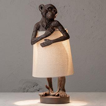 Table Lamp With Monkey Holding Shade
