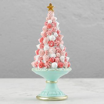 Новогодняя фигурка Candy Cone Tree On Stand Pink Green 20,5 cm