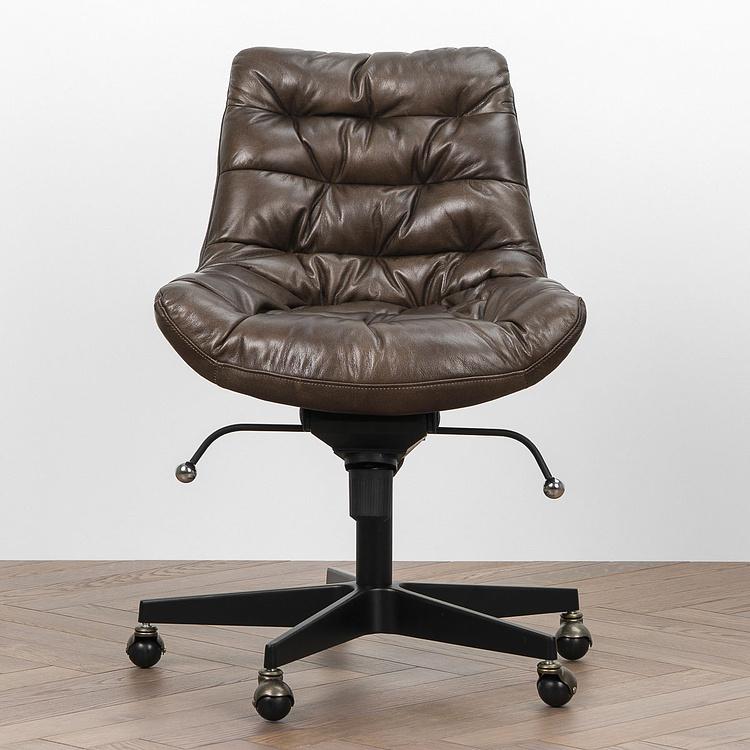 Кресло Madison Office Chair RM натуральная кожа Antique Master - ракурс 3