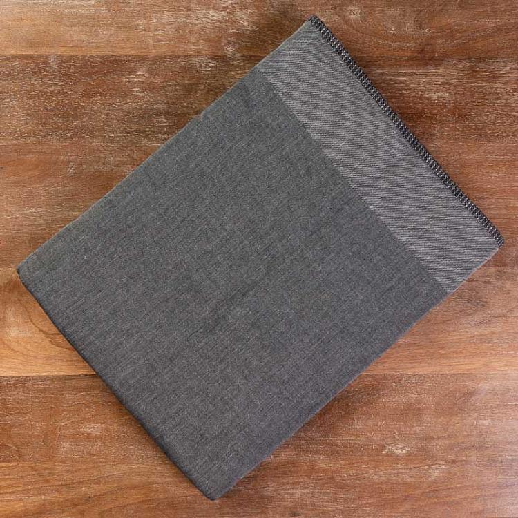 Банное полотенце тёмно-серого цвета, 90x180 см Zen Charcoal Gauze And Pile Wide Bath Towel Dark Grey 90x180 cm
