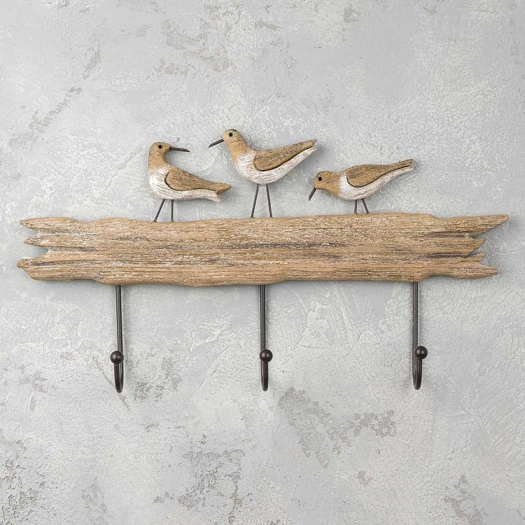 Трёхместная настенная вешалка Три птицы 3 Birds Rack 3 Hooks