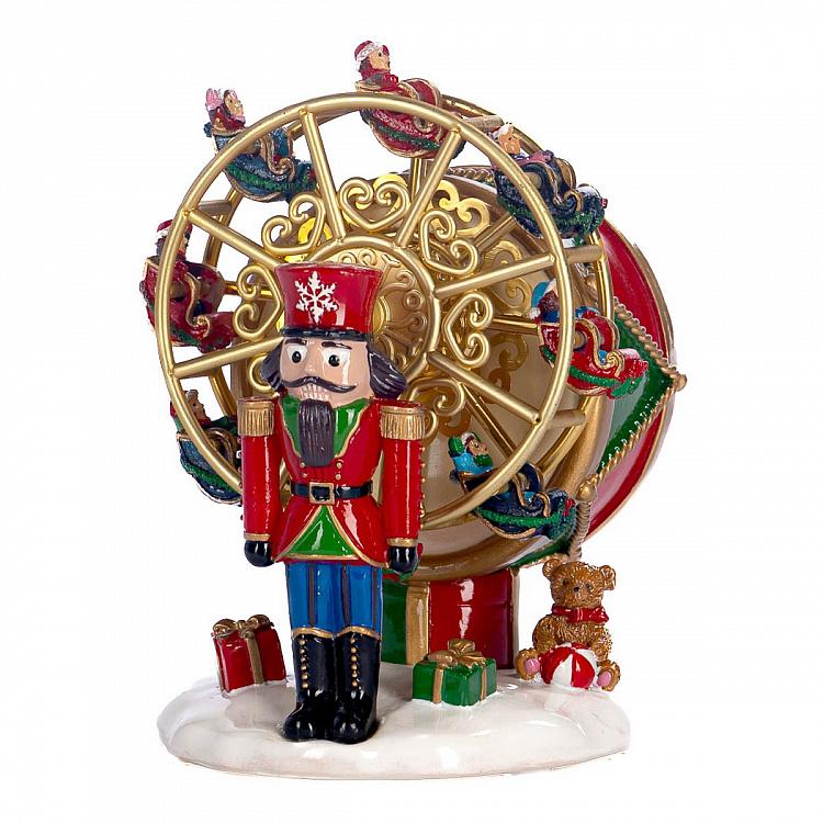 Музыкальная механическая фигурка Щелкунчик и колесо обозрения Music Motion Nutcracker Ferris Wheel 14 cm