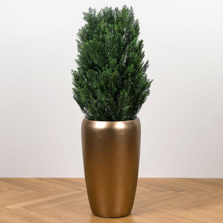 Кашпо Effectory Metal Tall Pot Matte Gold Large - ракурс 7