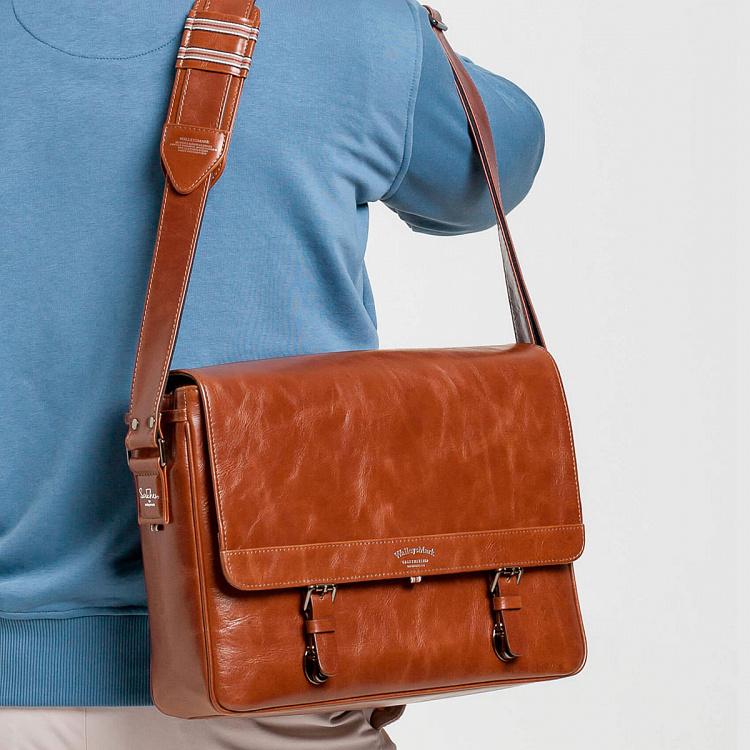 Кожаная мужская сумка Сечел Satchel Messenger Bag