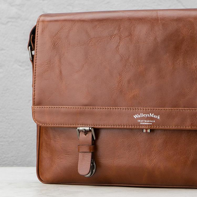 Кожаная мужская сумка Сечел Satchel Messenger Bag