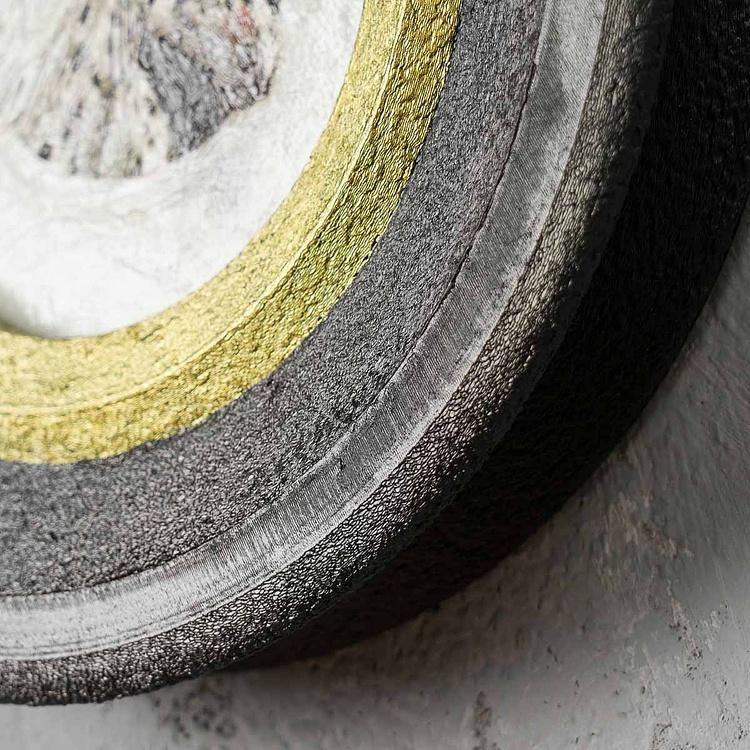 Картина в круглой раме Пятнистая лошадь Spotted Horse Painting In Round Frame