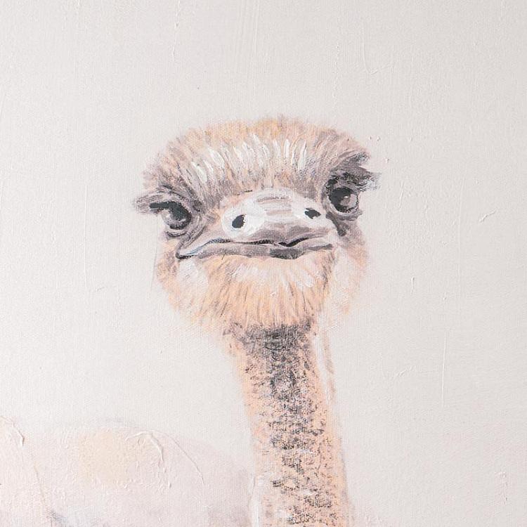 Картина Милые страусы, акрил, холст Canvas Acrylic Painting Lovely Ostriches
