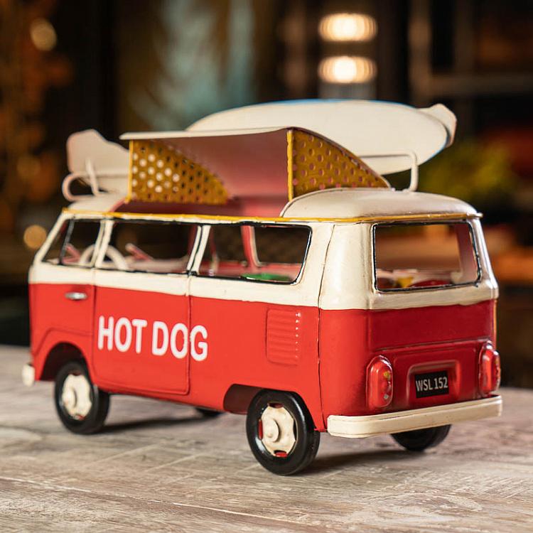 Фигурка Красный минивэн Фольксваген Volkswagen Red Van Food Truck