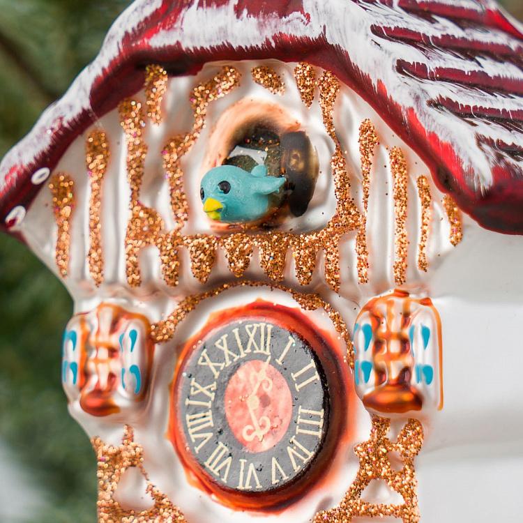 Ёлочная игрушка Часы с кукушкой Hanging Cuckoo Clock 11 cm