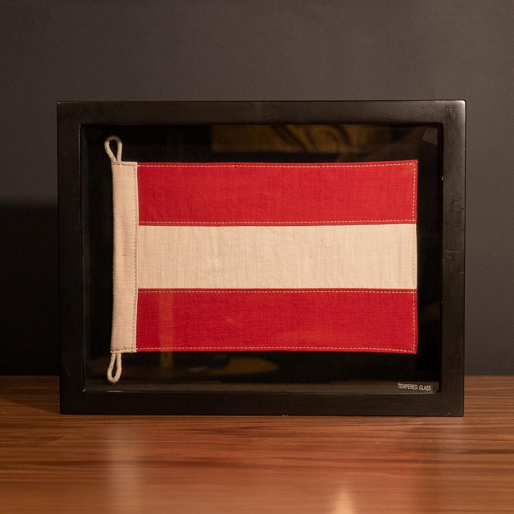 Флаг Австрии за стеклом в раме, мини дисконт Shadow Box Flag Austria Mini discount