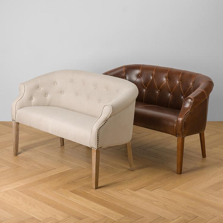 Двухместный диван Маршал, янтарный дуб Marshall 2 Seater, Oak Dark Amber