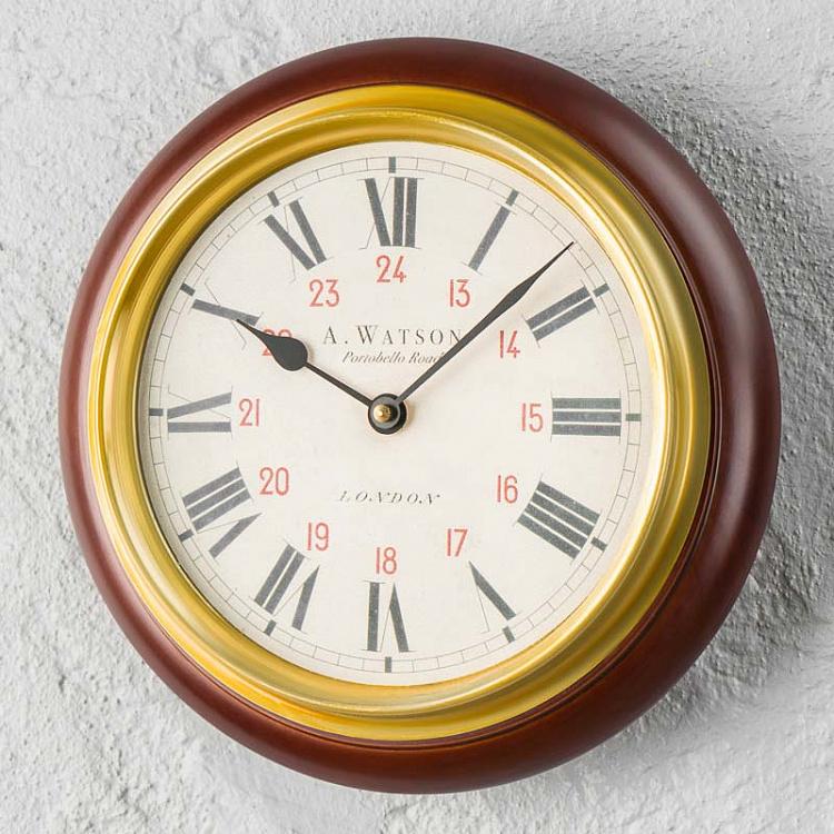Деревянные настенные часы в классическом стиле Ватсон  Classic Wooden Watson Design Wall Clock