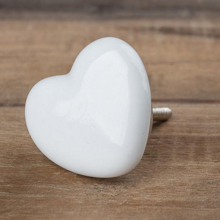 Мебельная ручка керамическая Сердце Heart Ceramic Knob