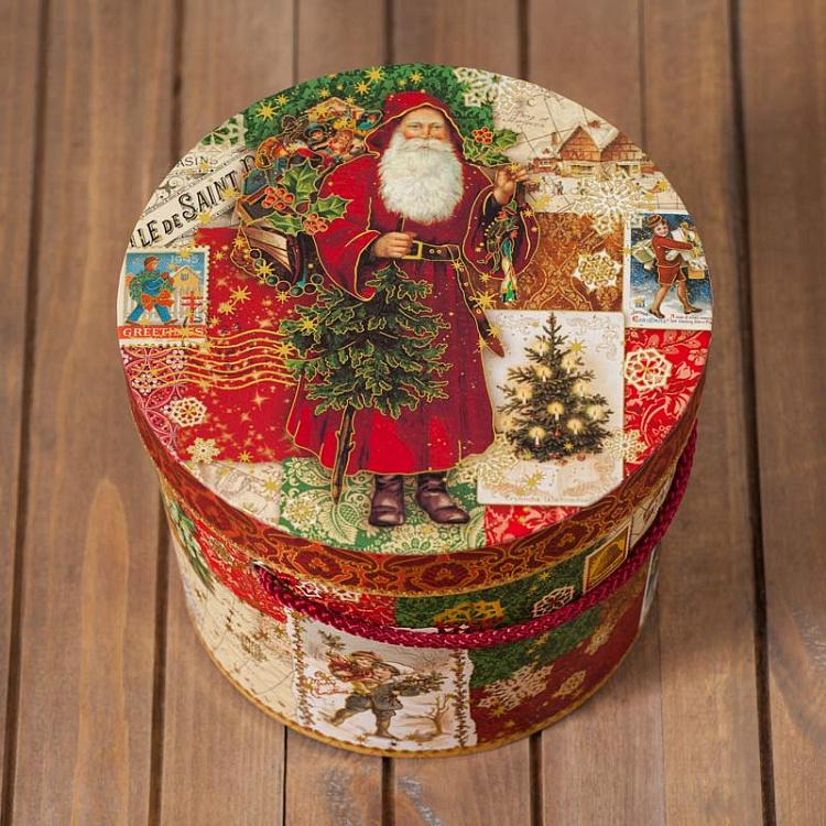 Круглая подарочная коробка Рождество, L Nest Treat Box Xmas Victoriana Large