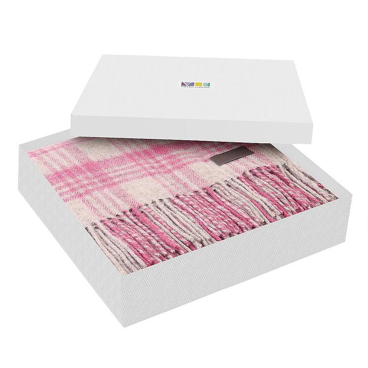 Красно-бежевый шерстяной плед Анды, 150x200 см Andes Plaid Red Beige 150x200 cm