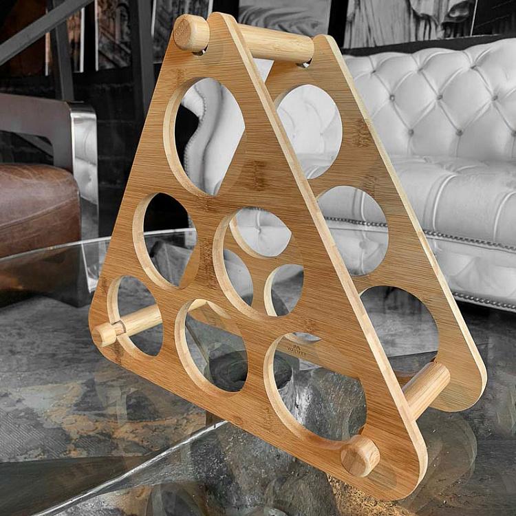 Бамбуковая подставка на шесть бутылок Время для вина дисконт Wine Time 6 Bottles Stand discount