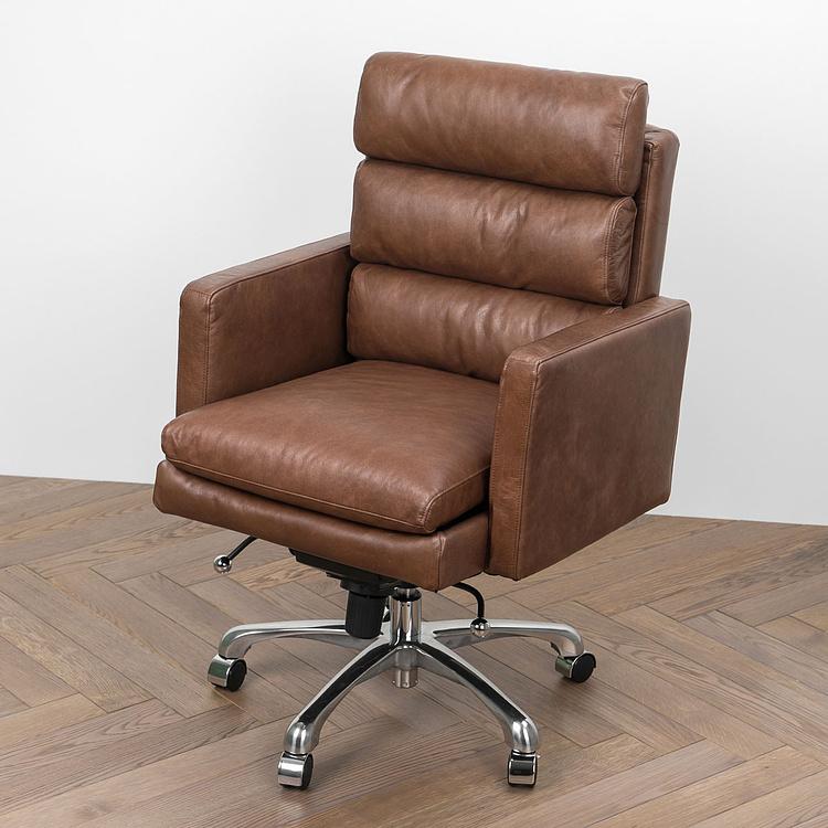 Кресло Hemingway Office Chair RM натуральная кожа Brown Franco - ракурс 6