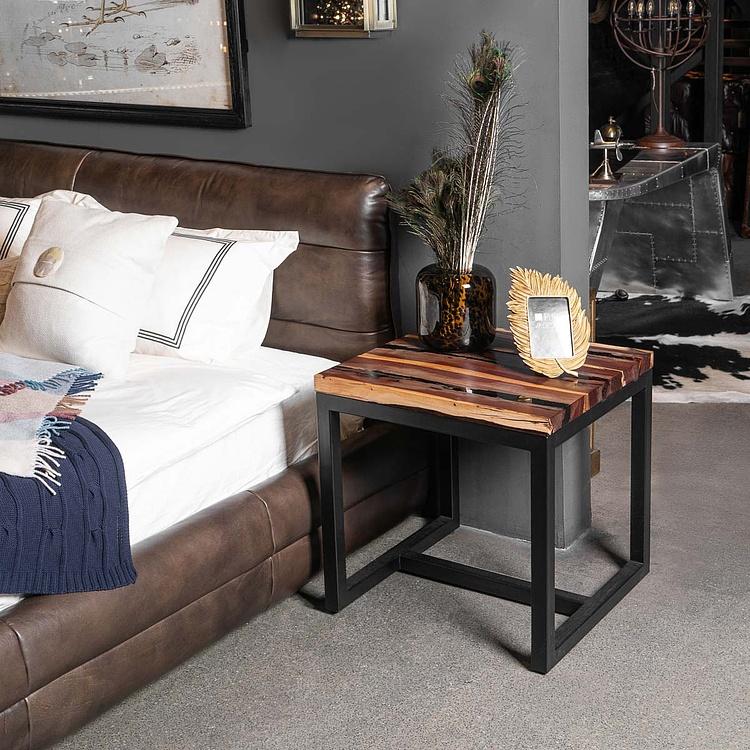 Прикроватный столик Трапт, матовые чёрные ножки Trapt Side Table, Matt Black