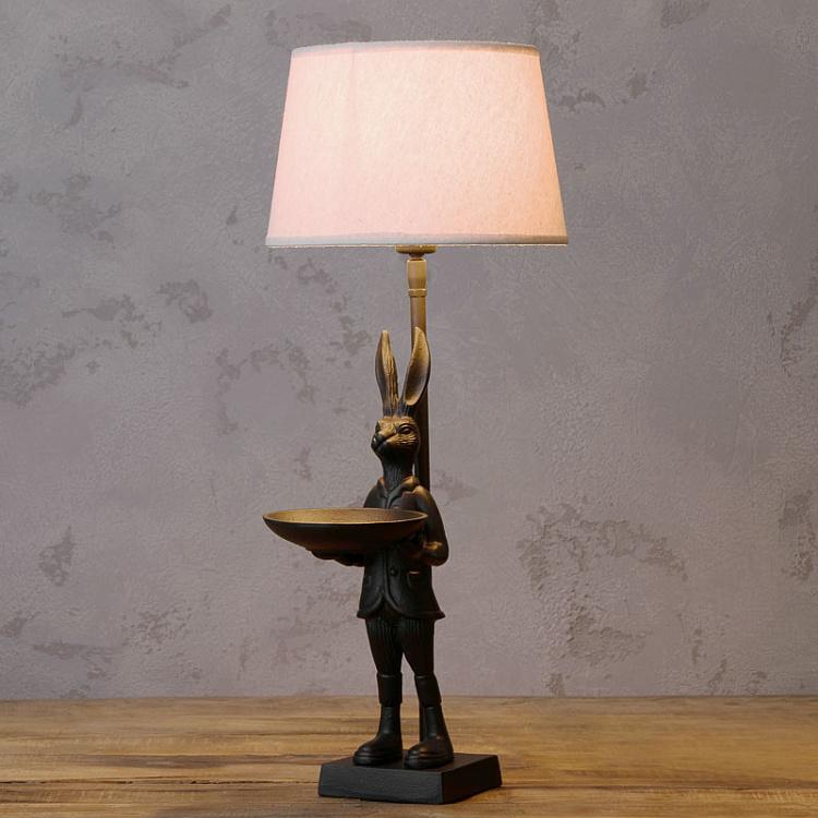 Table Lamp With Standing Hare