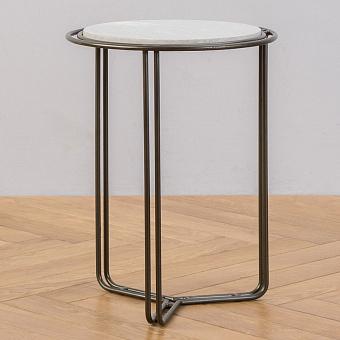 Prisac White Marble Side Table