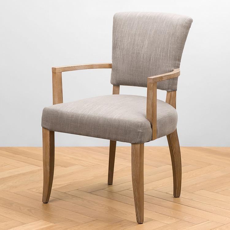 Mami Dining Chair With Arms, Oak Sandwashed