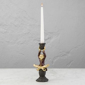 Подсвечник Monkey With Basket Candle Holder