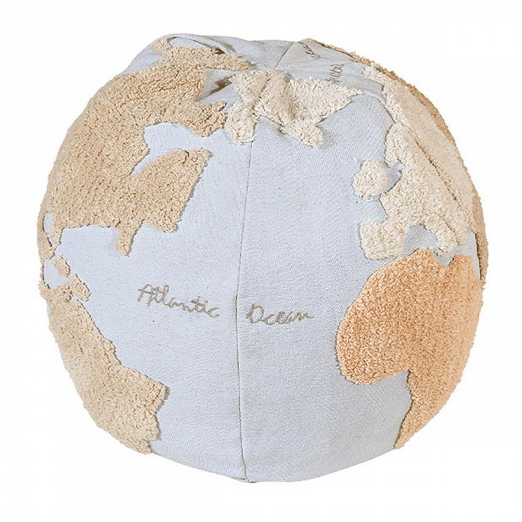 World Map Pouf