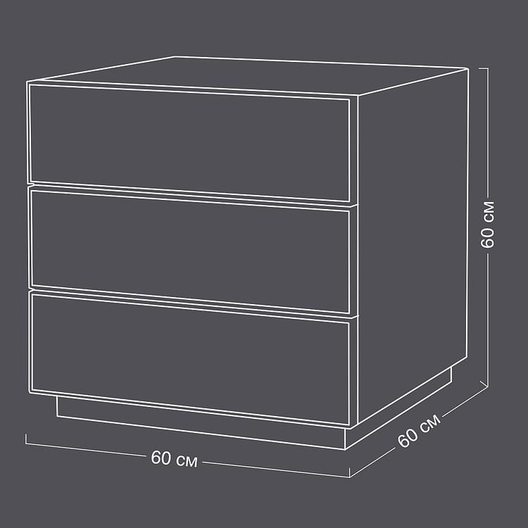 Прикроватная тумба Monaco Side Table натуральная кожа Rango Graphite - ракурс 11